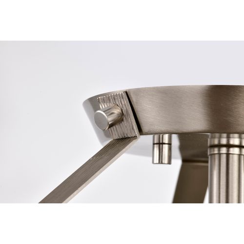 Main product image of Rowen 4 Light Semi Flush Brushed Nickel Finish Etched White Glass