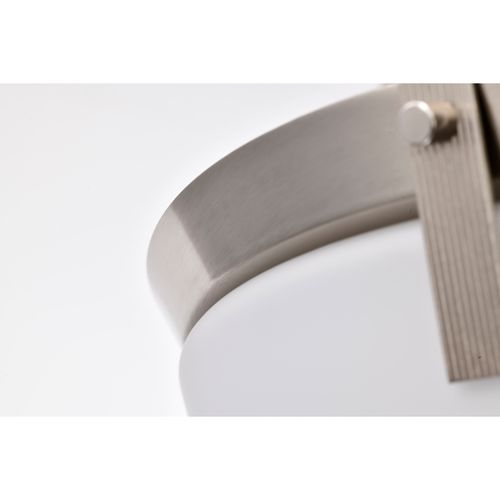 Main product image of Rowen 4 Light Semi Flush Brushed Nickel Finish Etched White Glass