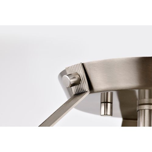 Main product image of Rowen 3 Light Semi Flush Brushed Nickel Finish Etched White Glass