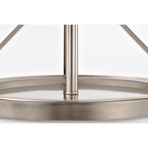 Main product image of Rowen 3 Light Semi Flush Brushed Nickel Finish Etched White Glass