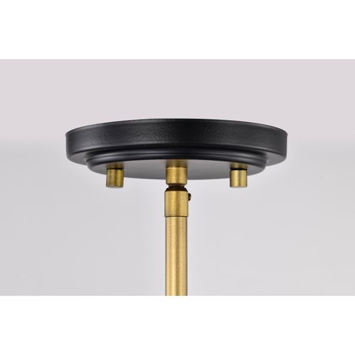 Main product image of Adina 1 Light Medium Pendant Matte Black and Natural Brass Finish