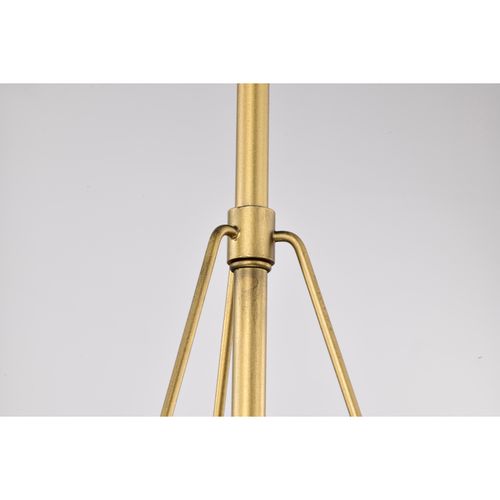 Main product image of Adina 1 Light Medium Pendant Matte Black and Natural Brass Finish
