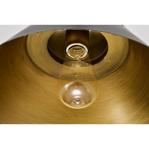 Main product image of Adina 1 Light Medium Pendant Matte Black and Natural Brass Finish