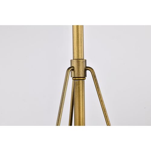 Main product image of Adina 1 Light Small Pendant Matte Black and Natural Brass Finish