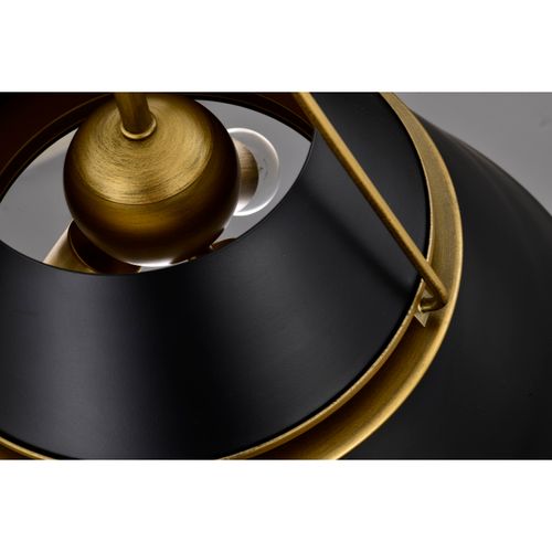 Main product image of Adina 3 Light Large Pendant Matte Black and Natural Brass Finish