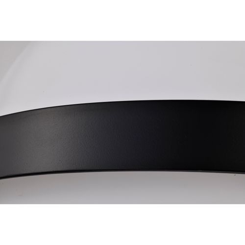 Main product image of Lakeshore 1 Light Large Flush Matte Black & Natural Brass Finish White Opal Glass