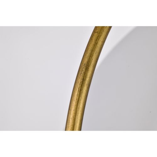 Main product image of Lakeshore 1 Light Large Flush Matte Black & Natural Brass Finish White Opal Glass