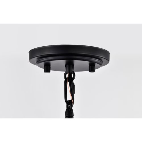 Main product image of Lakeshore 1 Light Large Pendant Matte Black & Natural Brass Finish White Opal Glass