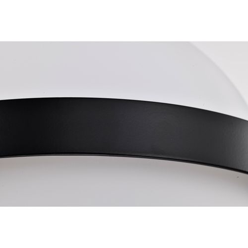Main product image of Lakeshore 1 Light Large Pendant Matte Black & Natural Brass Finish White Opal Glass