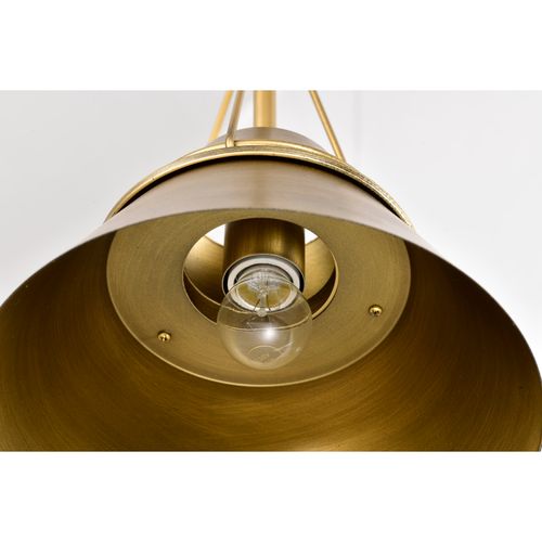 Main product image of Adina 1 Light Small Pendant Natural Brass Finish