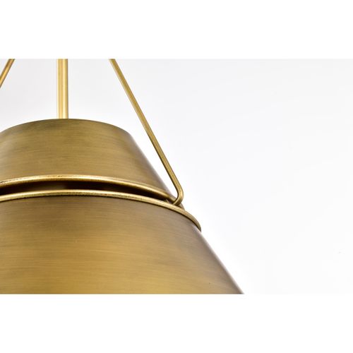 Main product image of Adina 3 Light Large Pendant Natural Brass Finish