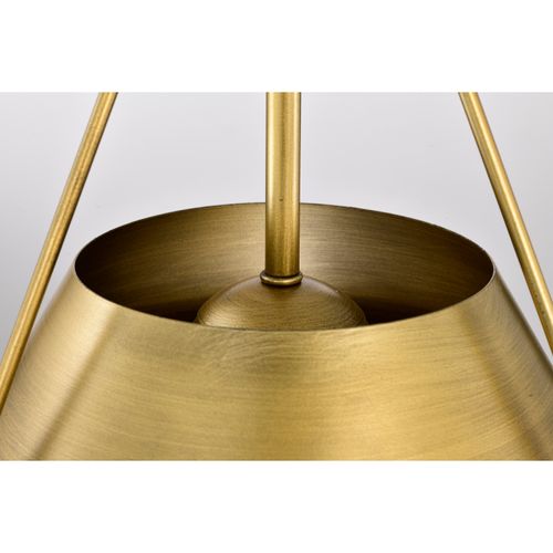 Main product image of Adina 3 Light Large Pendant Natural Brass Finish