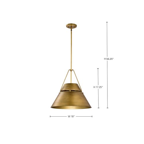 Main product image of Adina 3 Light Large Pendant Natural Brass Finish