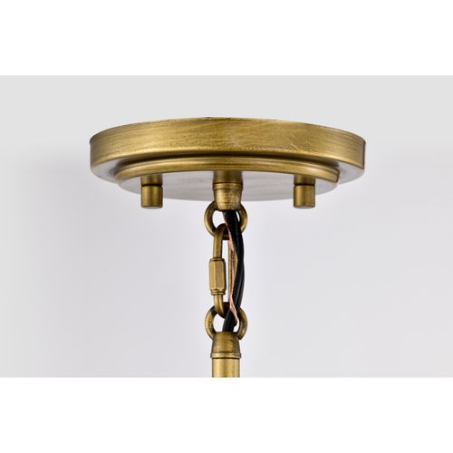 Main product image of Lakeshore 1 Light Medium Pendant Natural Brass Finish White Opal Glass