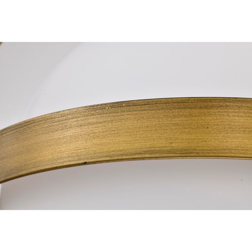 Main product image of Lakeshore 1 Light Medium Pendant Natural Brass Finish White Opal Glass