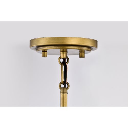 Main product image of Lakeshore 1 Light Large Pendant Natural Brass Finish White Opal Glass