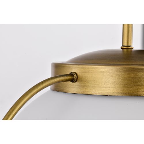 Main product image of Lakeshore 1 Light Large Pendant Natural Brass Finish White Opal Glass