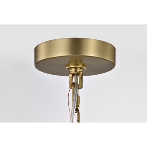 Main product image of Boliver 3 Light Pendant 11 Inches Vintage Brass Finish Clear Seeded Glass