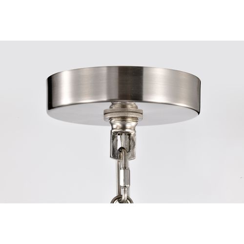 Main product image of Boliver 3 Light Pendant 11 Inches Brushed Nickel Finish Clear Seeded Glass