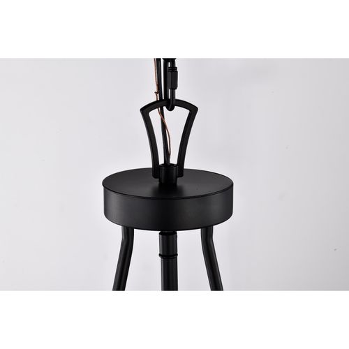Main product image of Boliver 3 Light Pendant 14 Inches Matte Black Finish Clear Seeded Glass