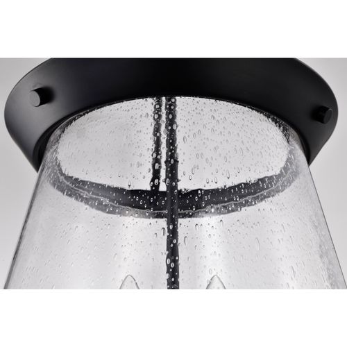 Main product image of Boliver 3 Light Pendant 14 Inches Matte Black Finish Clear Seeded Glass