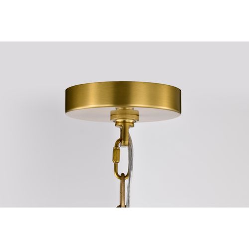 Main product image of Boliver 3 Light Pendant 14 Inches Vintage Brass Finish Clear Seeded Glass