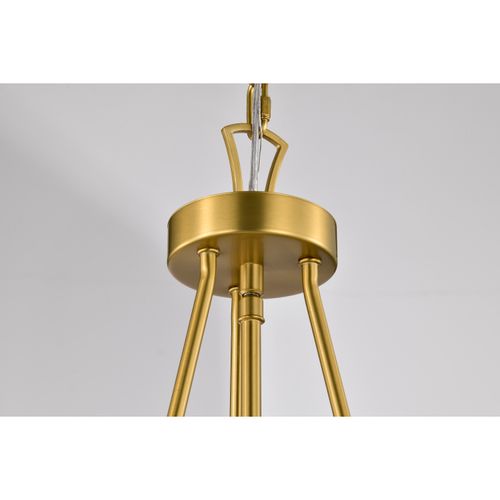 Main product image of Boliver 3 Light Pendant 14 Inches Vintage Brass Finish Clear Seeded Glass