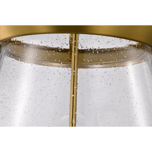 Main product image of Boliver 3 Light Pendant 14 Inches Vintage Brass Finish Clear Seeded Glass