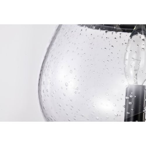 Main product image of Boliver 3 Light Flush Mount Matte Black Finish Clear Seeded Glass