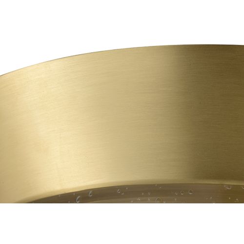 Main product image of Boliver 3 Light Flush Mount Vintage Brass Finish Clear Seeded Glass