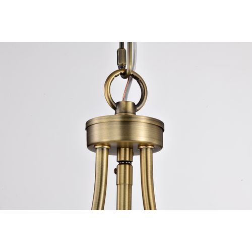 Main product image of Amado 1 Light Pendant 10 Inches Vintage Brass Finish Clear Glass