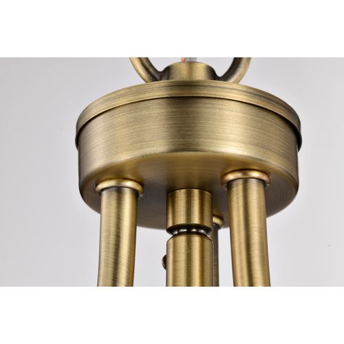 Main product image of Amado 1 Light Pendant 10 Inches Vintage Brass Finish Clear Glass