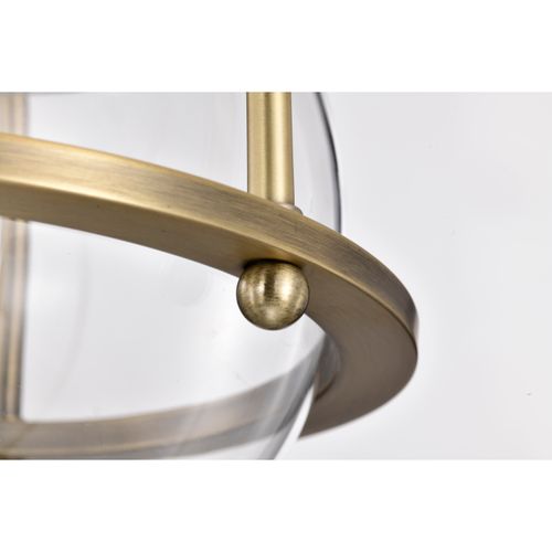 Main product image of Amado 1 Light Pendant 10 Inches Vintage Brass Finish Clear Glass