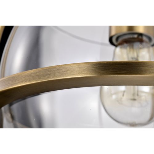 Main product image of Amado 1 Light Pendant 10 Inches Vintage Brass Finish Clear Glass