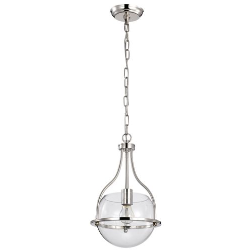 Main product image of Amado 1 Light Pendant 10 Inches Polished Nickel Finish Clear Glass