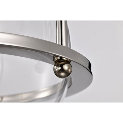 Main product image of Amado 1 Light Pendant 10 Inches Polished Nickel Finish Clear Glass