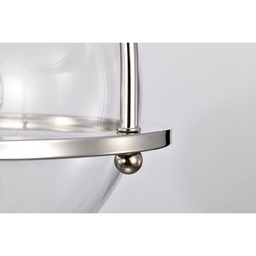 Main product image of Amado 1 Light Pendant 10 Inches Polished Nickel Finish Clear Glass