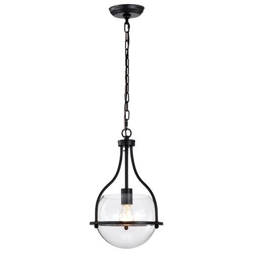 Main product image of Amado 1 Light Pendant 10 Inches Matte Black Finish Clear Glass