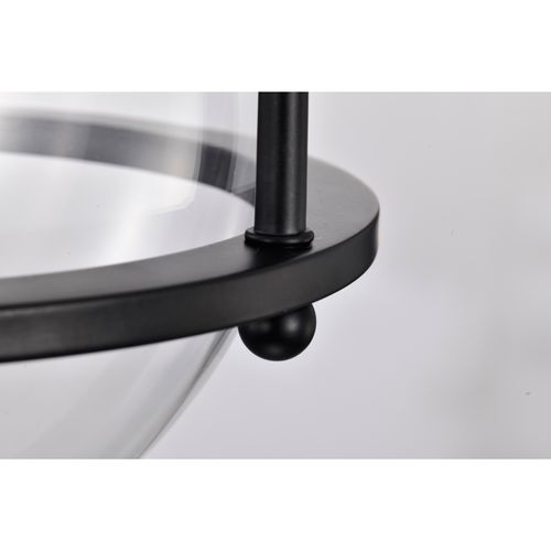 Main product image of Amado 1 Light Pendant 10 Inches Matte Black Finish Clear Glass