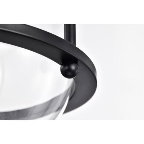 Main product image of Amado 1 Light Pendant 10 Inches Matte Black Finish Clear Glass