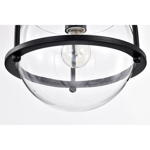 Main product image of Amado 1 Light Pendant 10 Inches Matte Black Finish Clear Glass