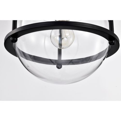 Main product image of Amado 1 Light Pendant 10 Inches Matte Black Finish Clear Glass