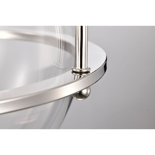 Main product image of Amado 3 Light Pendant 14 Inches Polished Nickel Finish Clear Glass