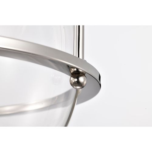 Main product image of Amado 3 Light Pendant 14 Inches Polished Nickel Finish Clear Glass