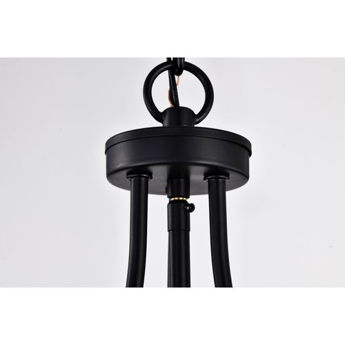 Main product image of Amado 3 Light Pendant 14 Inches Matte Black Finish Clear Glass