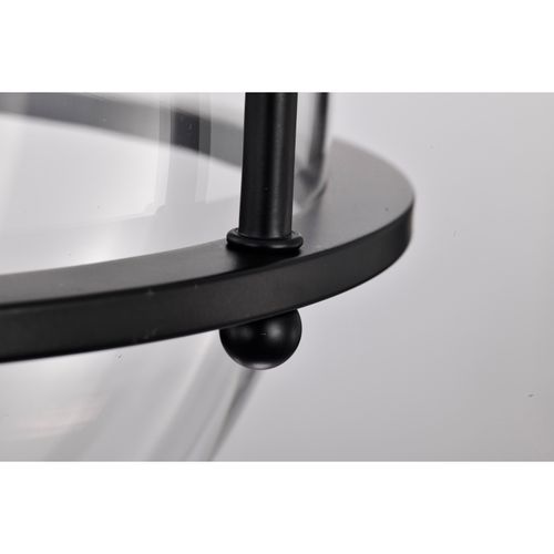 Main product image of Amado 3 Light Pendant 14 Inches Matte Black Finish Clear Glass