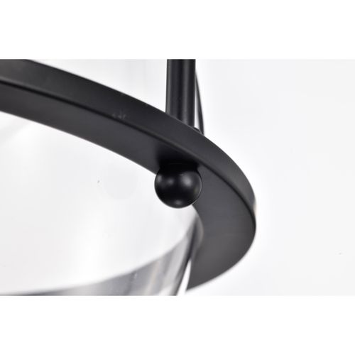 Main product image of Amado 3 Light Pendant 14 Inches Matte Black Finish Clear Glass