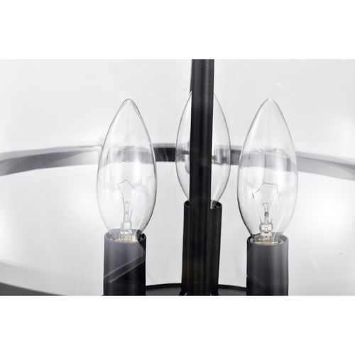 Main product image of Amado 3 Light Pendant 14 Inches Matte Black Finish Clear Glass