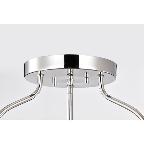 Main product image of Amado 3 Light Semi Flush Mount Polished Nickel Finish Clear Glass