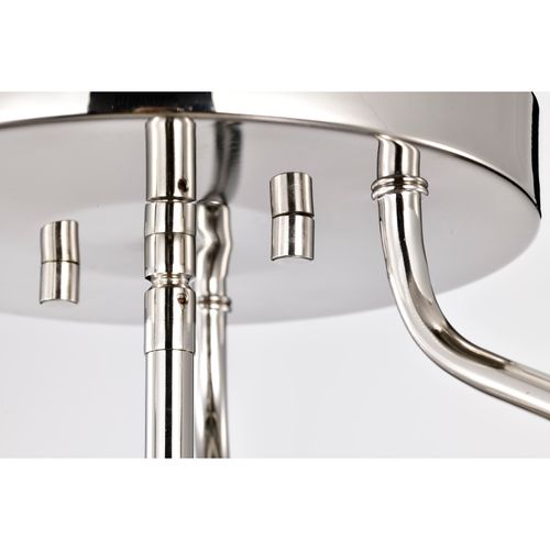Main product image of Amado 3 Light Semi Flush Mount Polished Nickel Finish Clear Glass